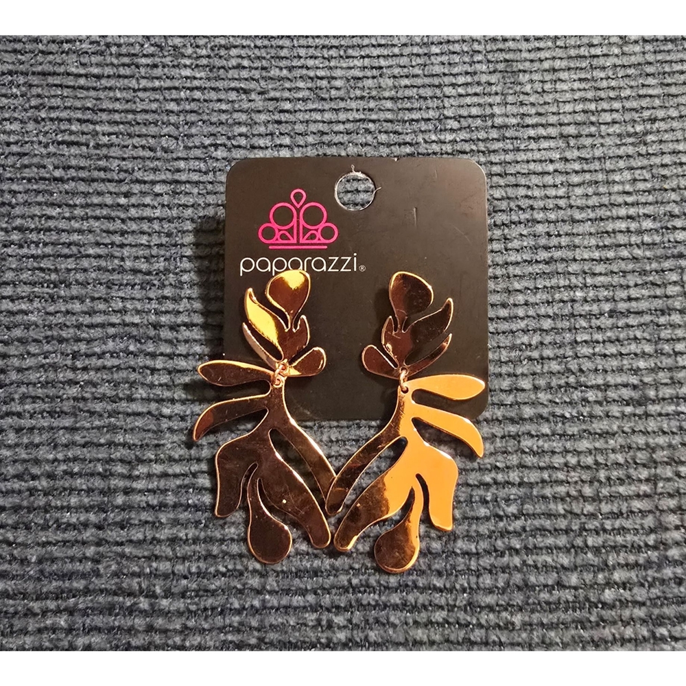 Paparazzi Gold Botanical Statement Earrings